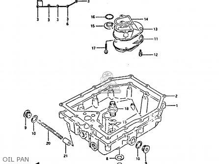 OIL PAN - GSX750F 1995 (S) (E02 E04 E18 E22 E24 E25 E34 E37)