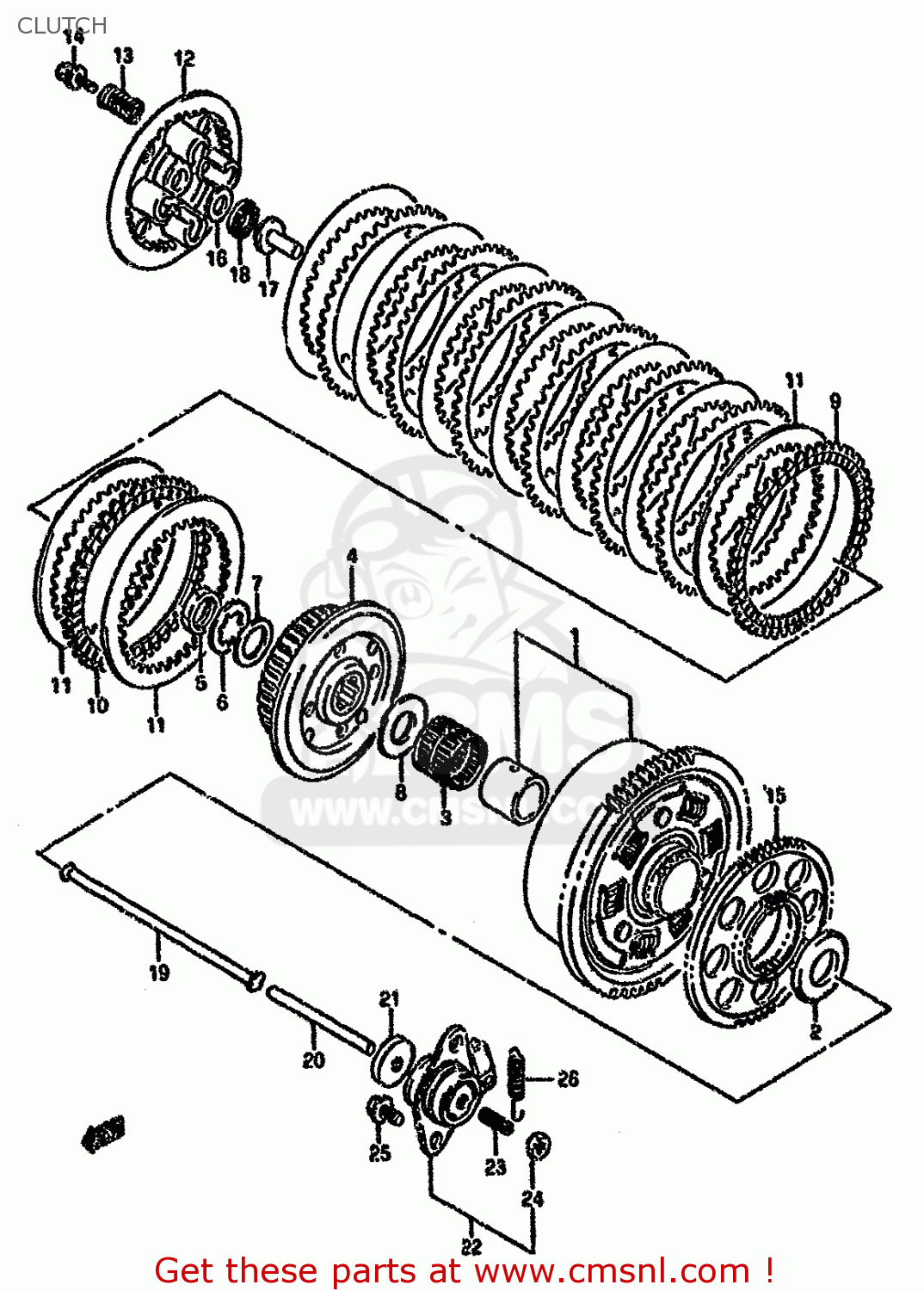 CLUTCH GSX750F 1996 (T) (E02 E04 E18 E22 E24 E25 E34)