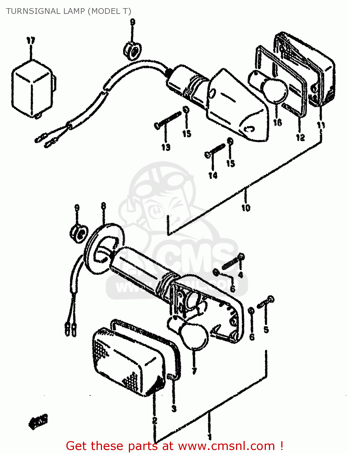 TURNSIGNAL LAMP (MODEL T) GSX750F 1996 (T) (E02 E04 E18 E22 E24 E25 E34)