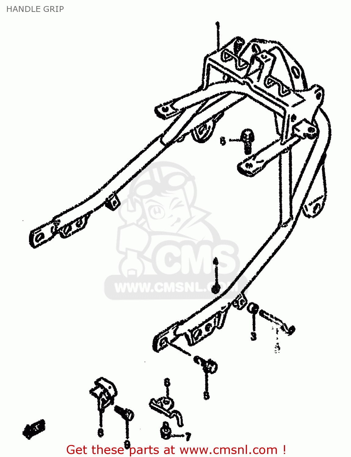 HANDLE GRIP GSX750F 1996 (T) (E02 E04 E18 E22 E24 E25 E34)