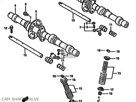 CAM SHAFT-VALVE - GSX750F 1996 (T) (E02 E04 E18 E22 E24 E25 E34)