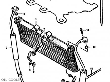 OIL COOLER - GSX750F 1996 (T) (E02 E04 E18 E22 E24 E25 E34)