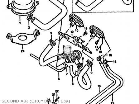 SECOND AIR (E18,MODEL N E39) - GSX750F 1996 (T) (E02 E04 E18 E22 E24 E25 E34)