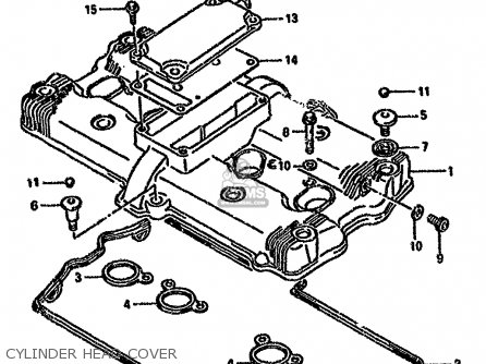 CYLINDER HEAD COVER - GSX750F 1996 (T) (E02 E04 E18 E22 E24 E25 E34)