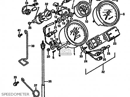 SPEEDOMETER - GSX750F 1996 (T) (E02 E04 E18 E22 E24 E25 E34)