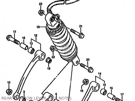 REAR CUSHION LEVER (SEE NOTE) - GSX750F 1996 (T) (E02 E04 E18 E22 E24 E25 E34)
