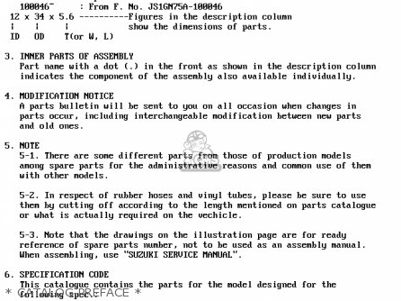 * CATALOG PREFACE * - GSX750F 1996 (T) (E02 E04 E18 E22 E24 E25 E34)