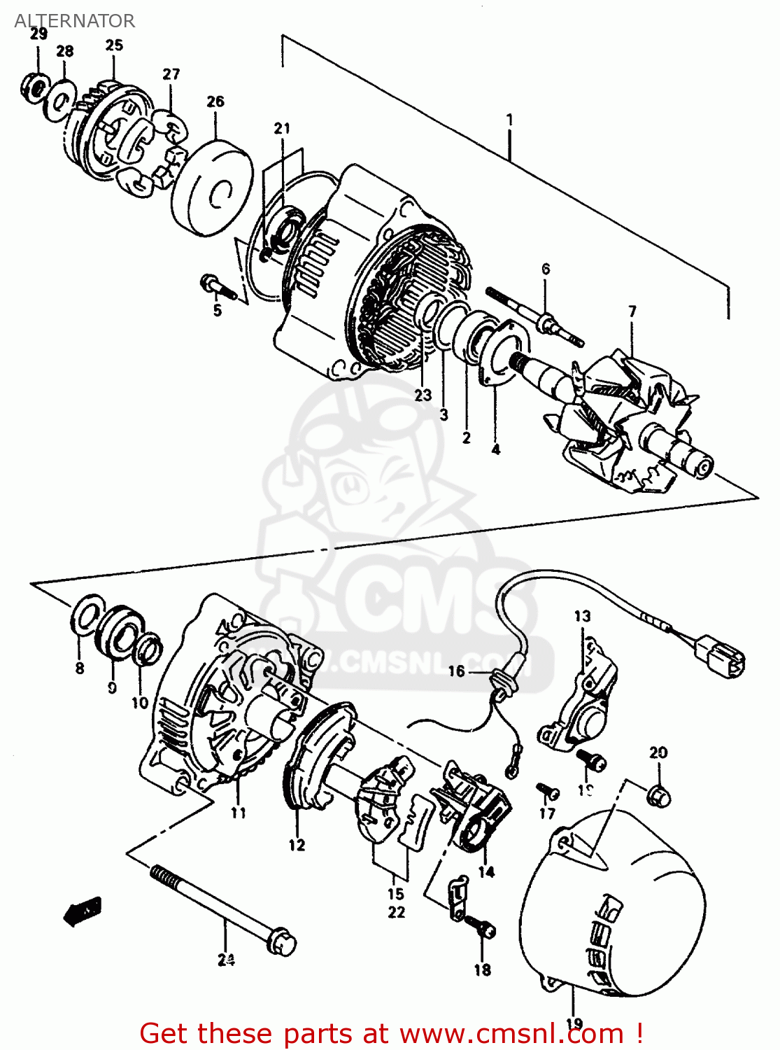 ALTERNATOR GSX750F 1997 (V) (E04 E18 E22 E24 E25 E34) P37