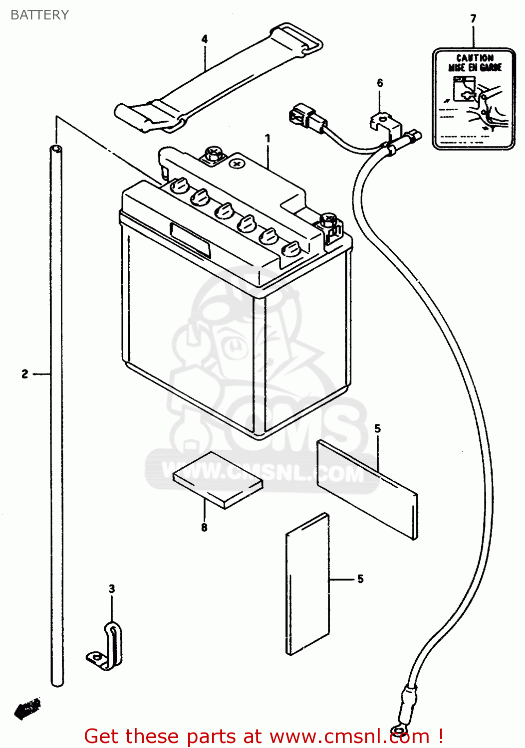 BATTERY GSX750F 1997 (V) (E04 E18 E22 E24 E25 E34) P37