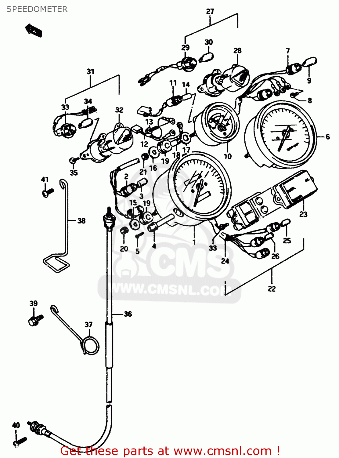 SPEEDOMETER GSX750F 1997 (V) (E04 E18 E22 E24 E25 E34) P37