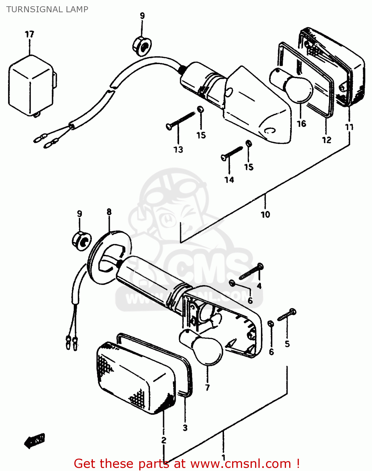 TURNSIGNAL LAMP GSX750F 1997 (V) (E04 E18 E22 E24 E25 E34) P37