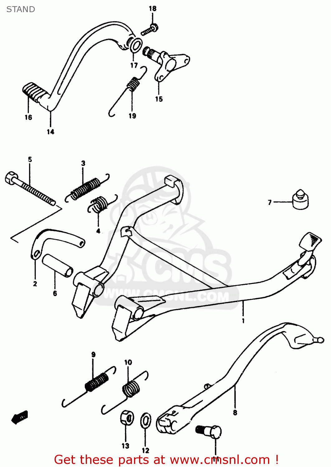 STAND GSX750F 1997 (V) (E04 E18 E22 E24 E25 E34) P37