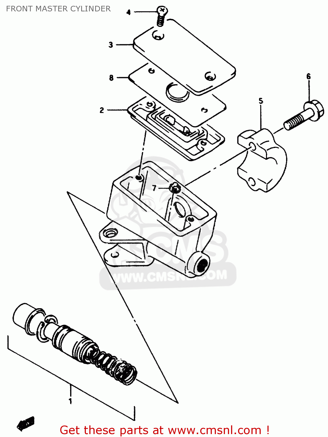 FRONT MASTER CYLINDER GSX750F 1997 (V) (E04 E18 E22 E24 E25 E34) P37