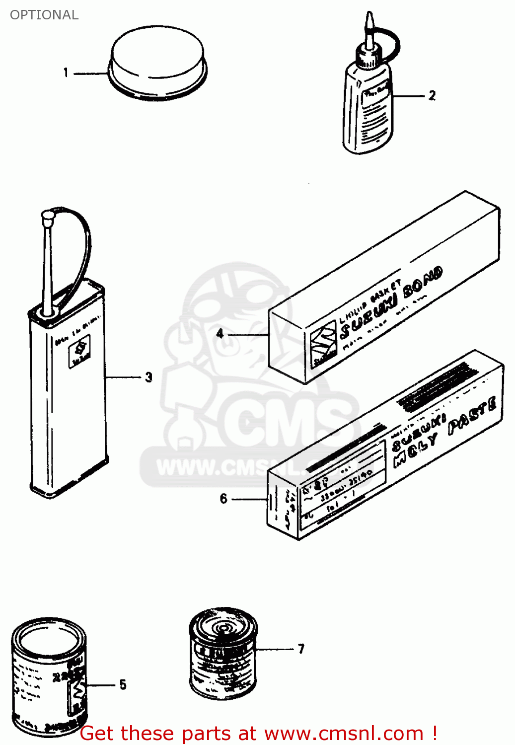 OPTIONAL GSX750F 1997 (V) (E04 E18 E22 E24 E25 E34) P37
