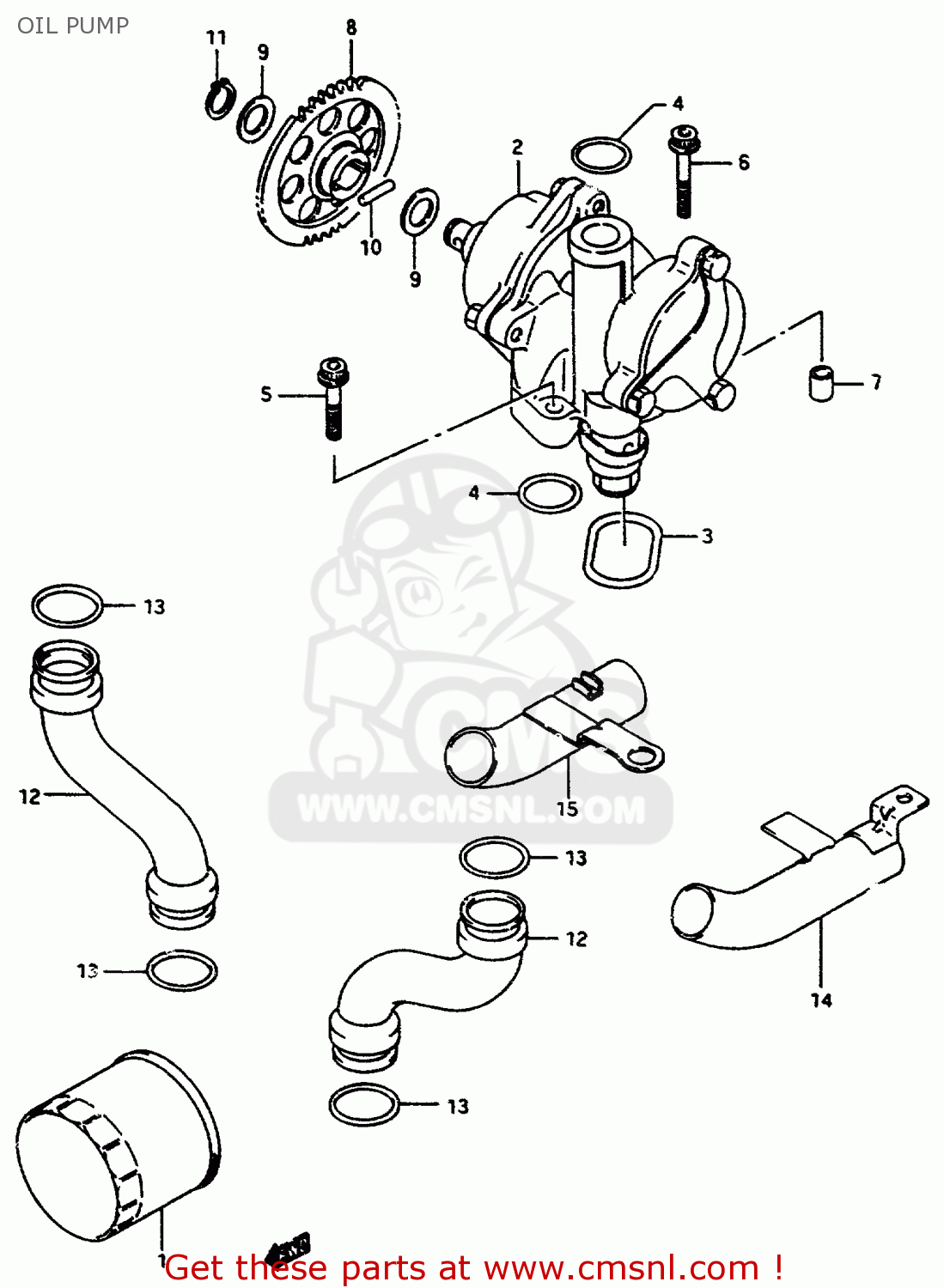 OIL PUMP GSX750F 1997 (V) (E04 E18 E22 E24 E25 E34) P37