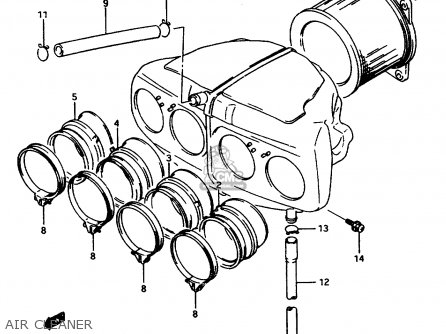 AIR CLEANER - GSX750F 1997 (V) (E04 E18 E22 E24 E25 E34) P37