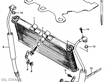 OIL COOLER - GSX750F 1997 (V) (E04 E18 E22 E24 E25 E34) P37