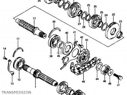 TRANSMISSION - GSX750F 1997 (V) (E04 E18 E22 E24 E25 E34) P37