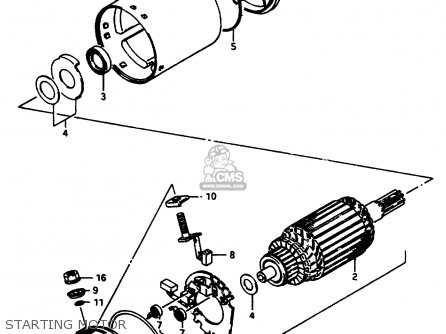 STARTING MOTOR - GSX750F 1997 (V) (E04 E18 E22 E24 E25 E34) P37