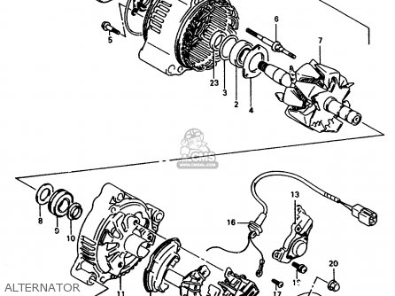 ALTERNATOR - GSX750F 1997 (V) (E04 E18 E22 E24 E25 E34) P37