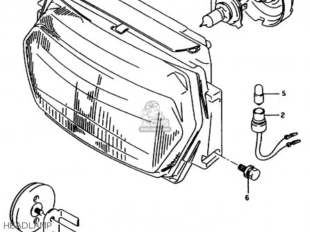 HEADLAMP - GSX750F 1997 (V) (E04 E18 E22 E24 E25 E34) P37