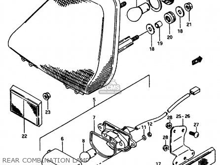 REAR COMBINATION LAMP - GSX750F 1997 (V) (E04 E18 E22 E24 E25 E34) P37