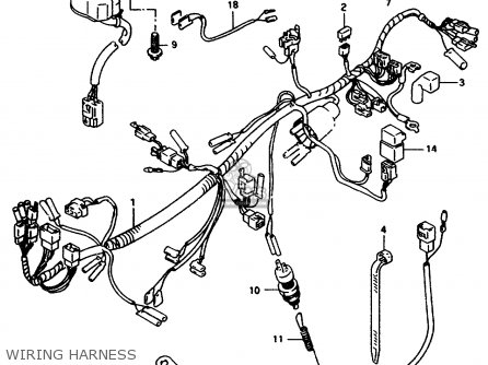 WIRING HARNESS - GSX750F 1997 (V) (E04 E18 E22 E24 E25 E34) P37