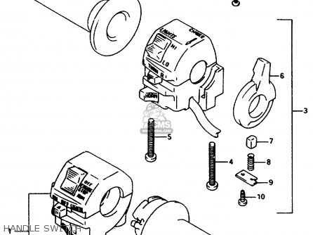 HANDLE SWITCH - GSX750F 1997 (V) (E04 E18 E22 E24 E25 E34) P37