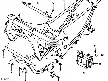 FRAME - GSX750F 1997 (V) (E04 E18 E22 E24 E25 E34) P37