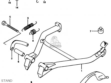 STAND - GSX750F 1997 (V) (E04 E18 E22 E24 E25 E34) P37