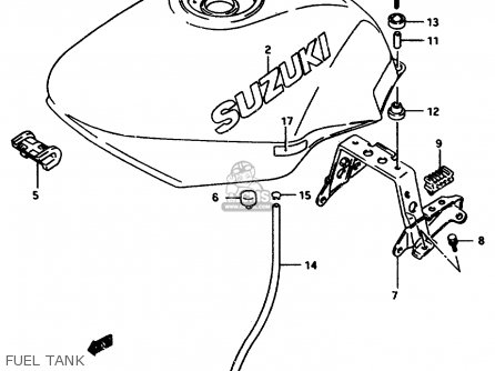 FUEL TANK - GSX750F 1997 (V) (E04 E18 E22 E24 E25 E34) P37