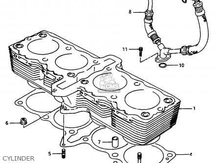 CYLINDER - GSX750F 1997 (V) (E04 E18 E22 E24 E25 E34) P37
