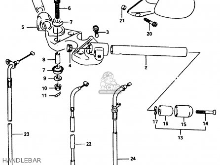 HANDLEBAR - GSX750F 1997 (V) (E04 E18 E22 E24 E25 E34) P37