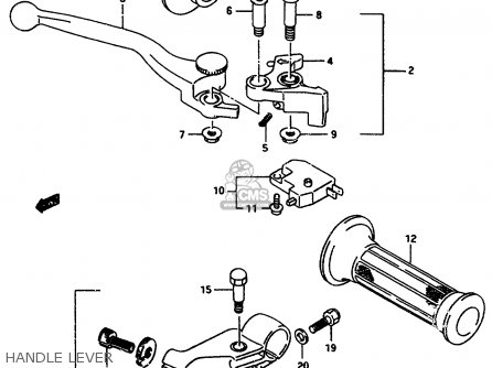 HANDLE LEVER - GSX750F 1997 (V) (E04 E18 E22 E24 E25 E34) P37
