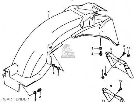 REAR FENDER - GSX750F 1997 (V) (E04 E18 E22 E24 E25 E34) P37