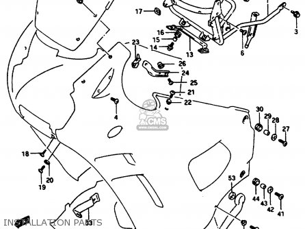 INSTALLATION PARTS - GSX750F 1997 (V) (E04 E18 E22 E24 E25 E34) P37
