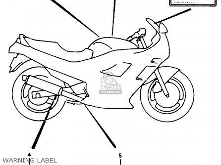 WARNING LABEL - GSX750F 1997 (V) (E04 E18 E22 E24 E25 E34) P37