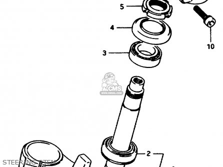 STEERING STEM - GSX750F 1997 (V) (E04 E18 E22 E24 E25 E34) P37