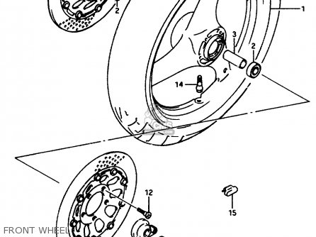 FRONT WHEEL - GSX750F 1997 (V) (E04 E18 E22 E24 E25 E34) P37