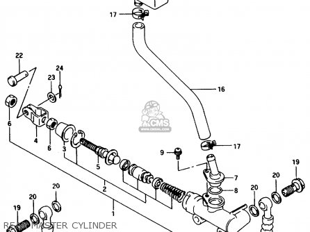REAR MASTER CYLINDER - GSX750F 1997 (V) (E04 E18 E22 E24 E25 E34) P37