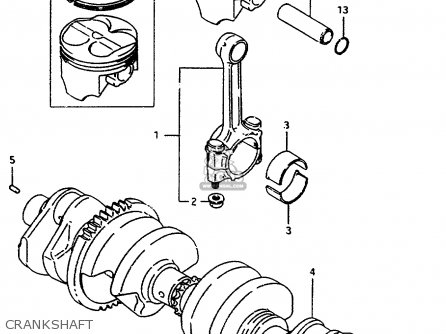 CRANKSHAFT - GSX750F 1997 (V) (E04 E18 E22 E24 E25 E34) P37