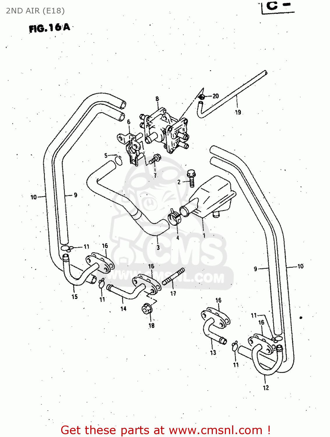 2ND AIR (E18) GSX750F 1998 (W) (E02 E04 E17 E18 E22 E24 E25 E34) P37
