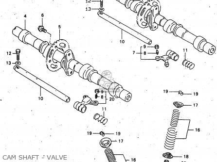CAM SHAFT - VALVE - GSX750F 1998 (W) (E02 E04 E17 E18 E22 E24 E25 E34) P37