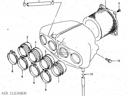 AIR CLEANER - GSX750F 1998 (W) (E02 E04 E17 E18 E22 E24 E25 E34) P37