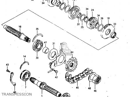 TRANSMISSION - GSX750F 1998 (W) (E02 E04 E17 E18 E22 E24 E25 E34) P37