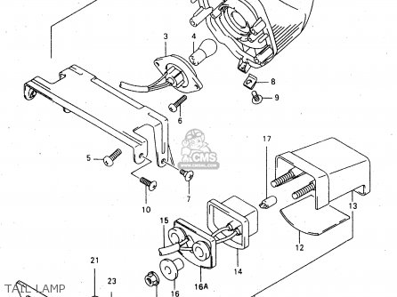 TAIL LAMP - GSX750F 1998 (W) (E02 E04 E17 E18 E22 E24 E25 E34) P37