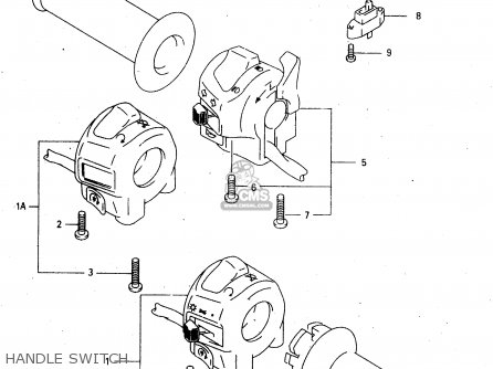HANDLE SWITCH - GSX750F 1998 (W) (E02 E04 E17 E18 E22 E24 E25 E34) P37
