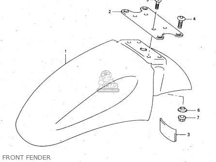 FRONT FENDER - GSX750F 1998 (W) (E02 E04 E17 E18 E22 E24 E25 E34) P37
