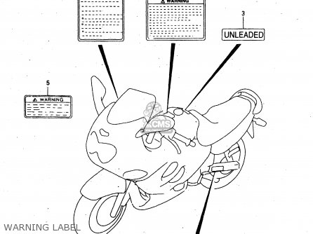 WARNING LABEL - GSX750F 1998 (W) (E02 E04 E17 E18 E22 E24 E25 E34) P37
