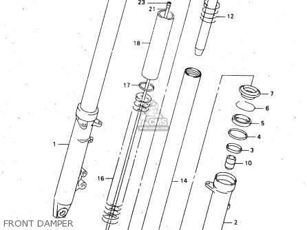 FRONT DAMPER - GSX750F 1998 (W) (E02 E04 E17 E18 E22 E24 E25 E34) P37